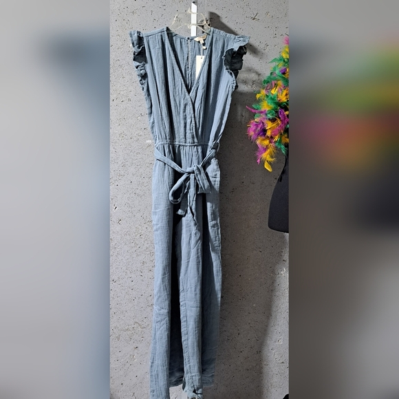 #058 Sz S / Sim & Sam Sleeveless Slate Women's Jumpsuit - Picture 2 of 14